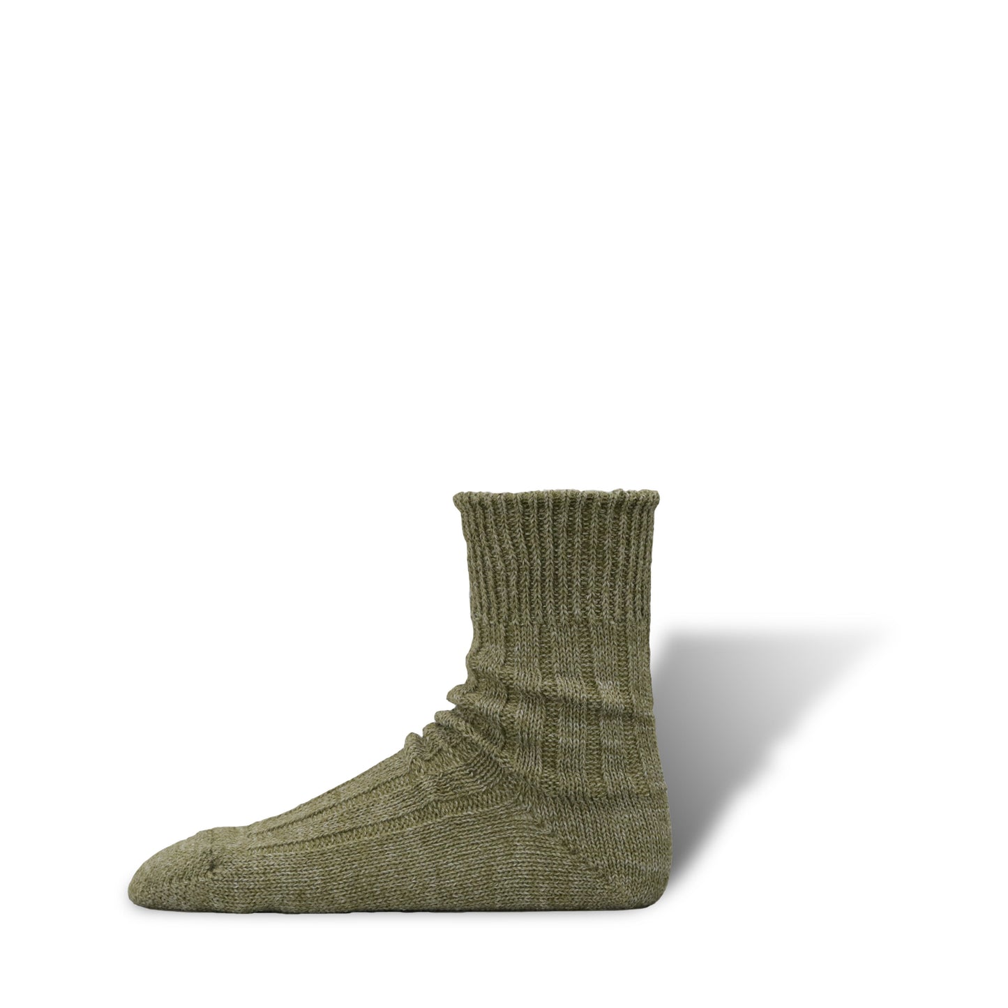 Pre-Order | Linen & Recycled Polyester Ribbed Socks|Middle Length