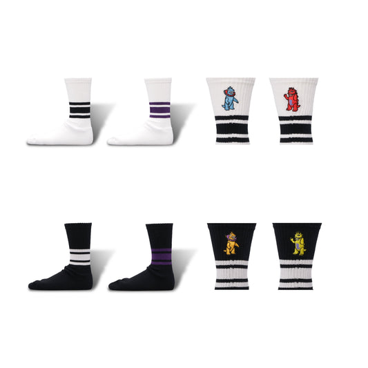 Pre-Order | Skater Socks | Embroidery | Embroidery | Kaiju