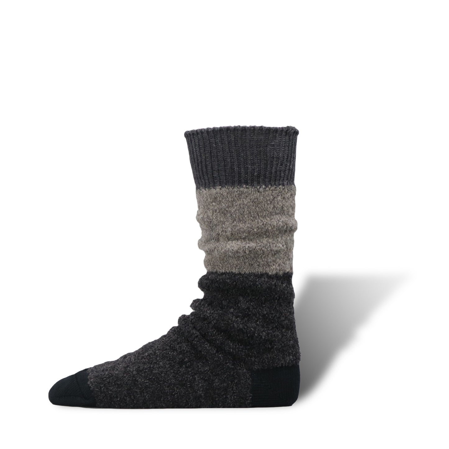 Bicolor Alpaca Boucle Socks