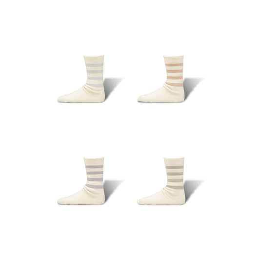 Pre-Order | Organic Striped Pile Socks