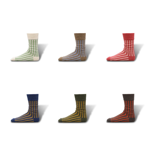 Pre-Order | Washable Wool & Cotton Needle-Out Knit Socks
