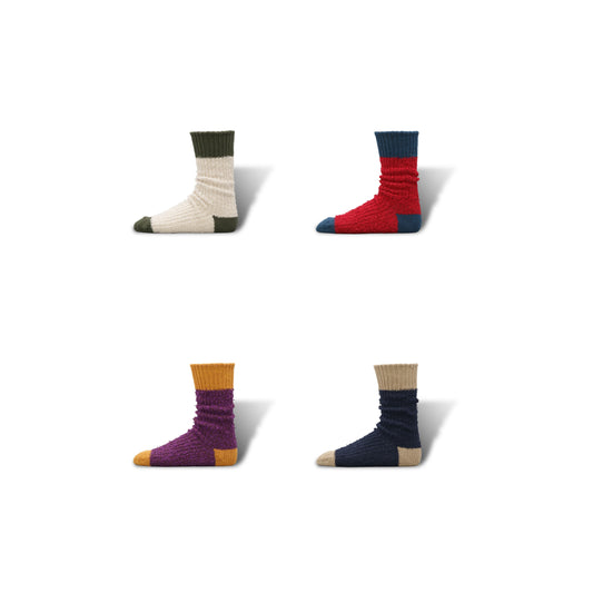 Pre-Order | Textured Multi-Color Cotton Socks