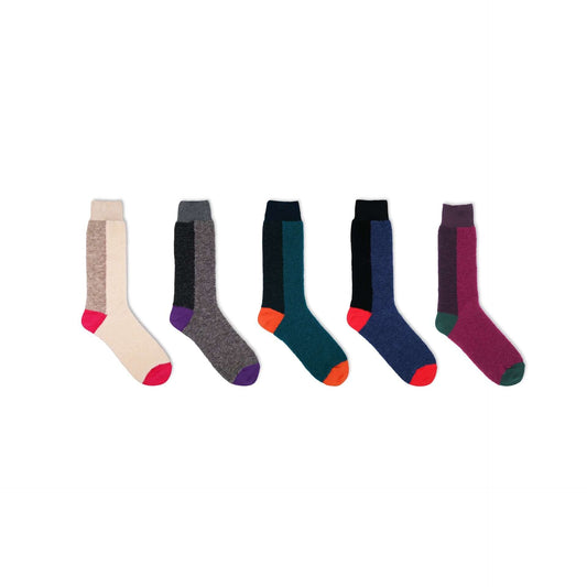 Alpaca Boucle Socks | Multi Color